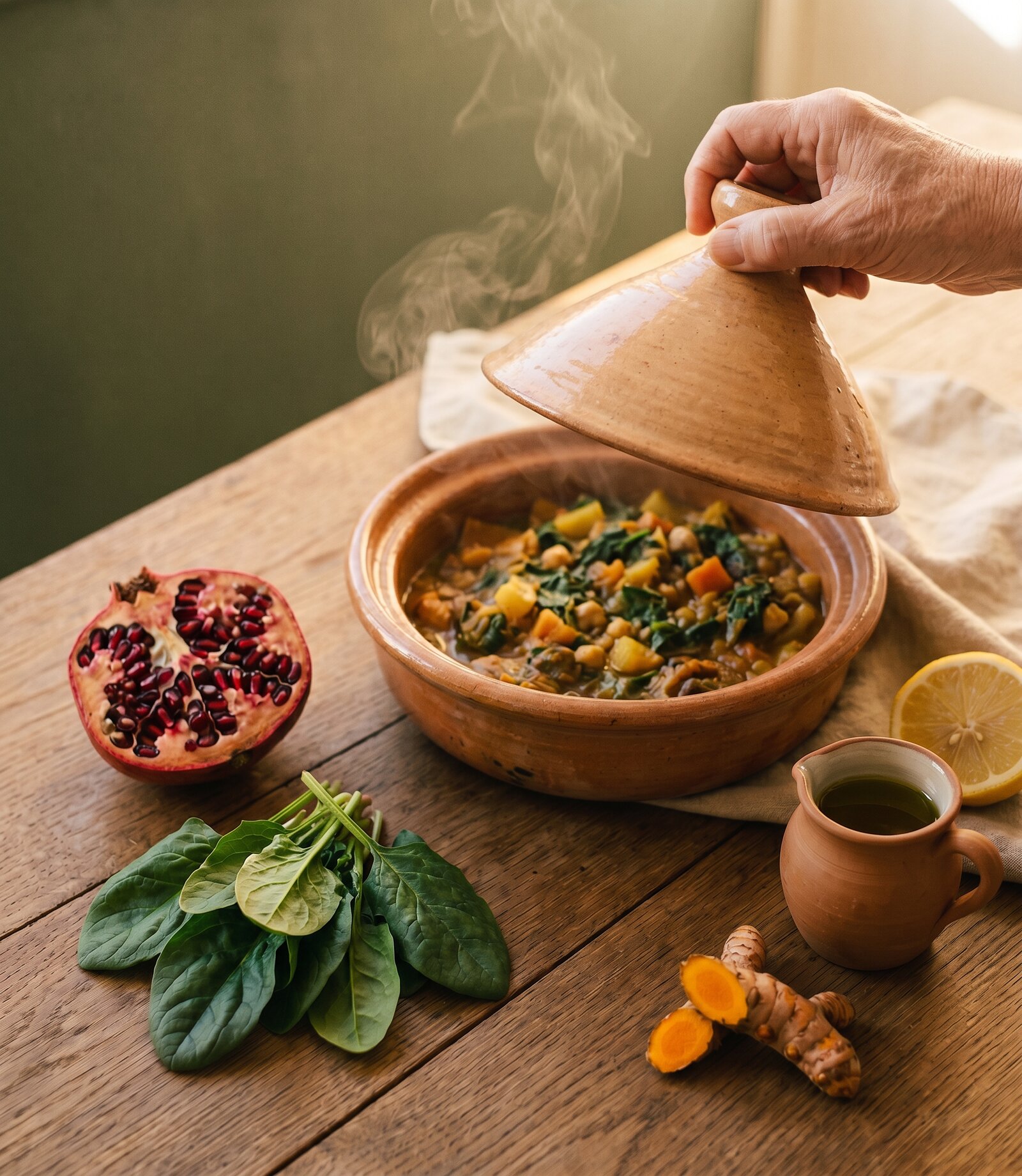 Tagine met verse ingrediënten